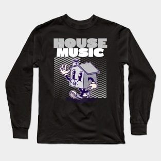 HOUSE MUSIC  - Character (grey) Long Sleeve T-Shirt